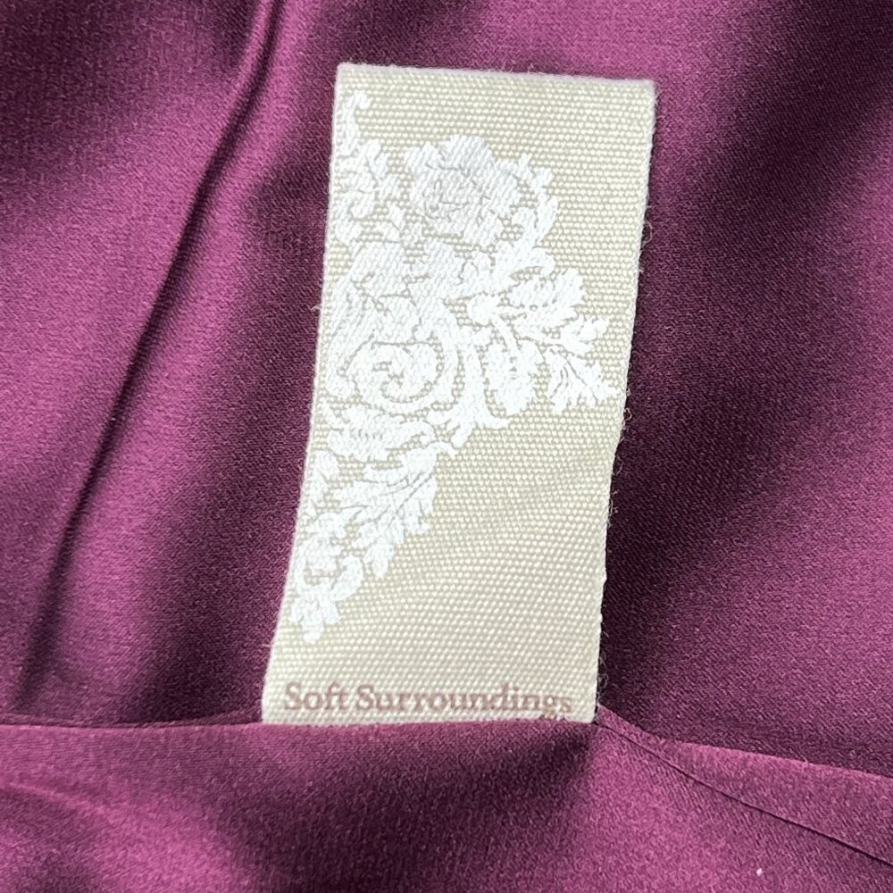 Soft Surroundings Tuscan Rose‎ Floral Jacket Blazer Amethyst Gold - Picture 7 of 8